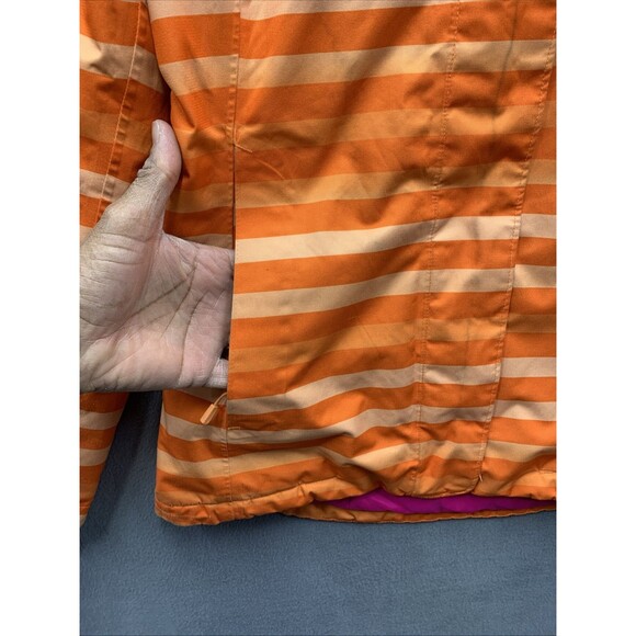 Mountain Hardwear Jacket Medium Adult Orange Ski Striped Hooded Dry Thermal Q - Picture 12 of 16